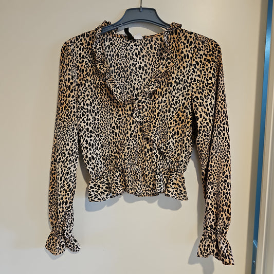 Divided Leopard Top