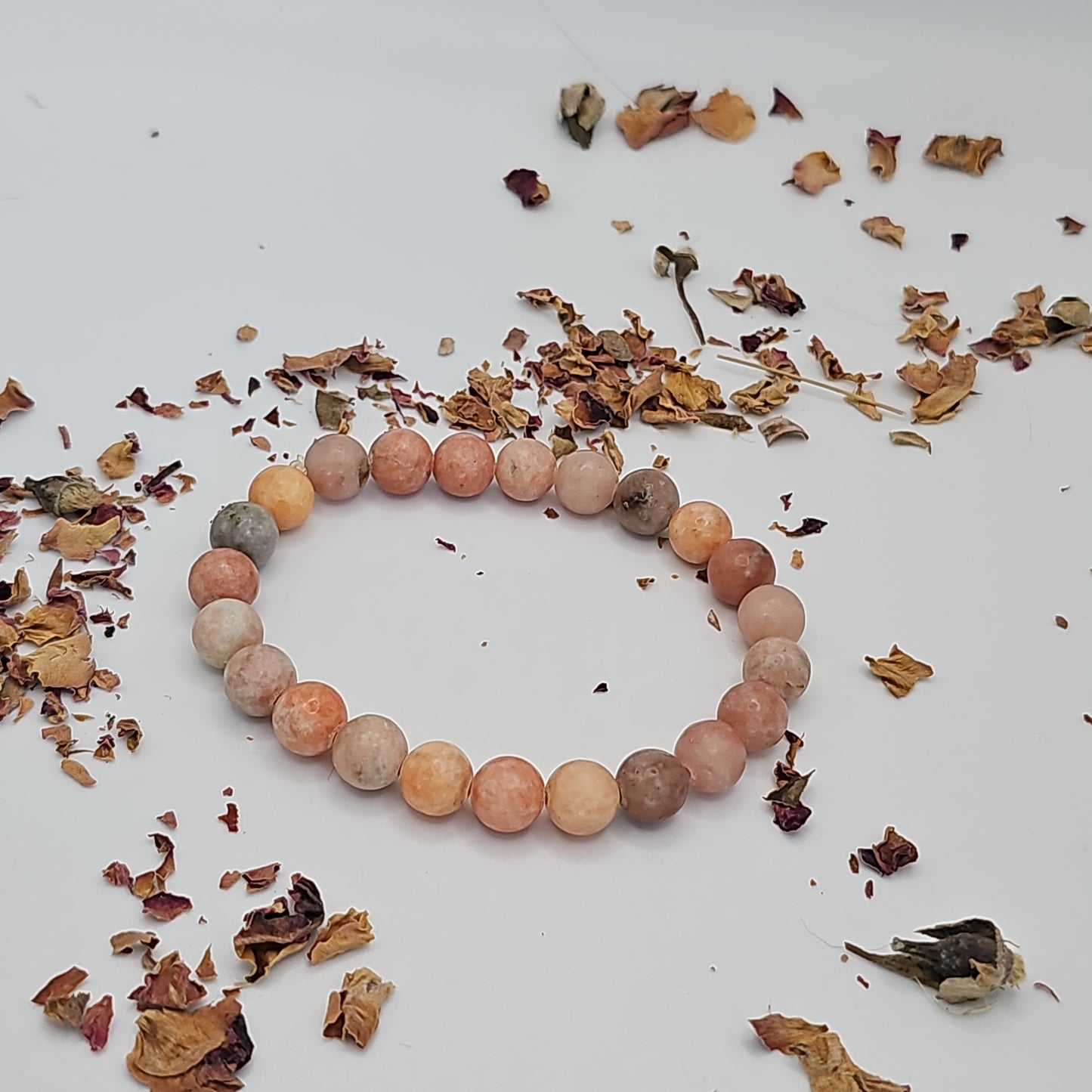 Orange Orchid Calcite Bracelet - Reiki Infused