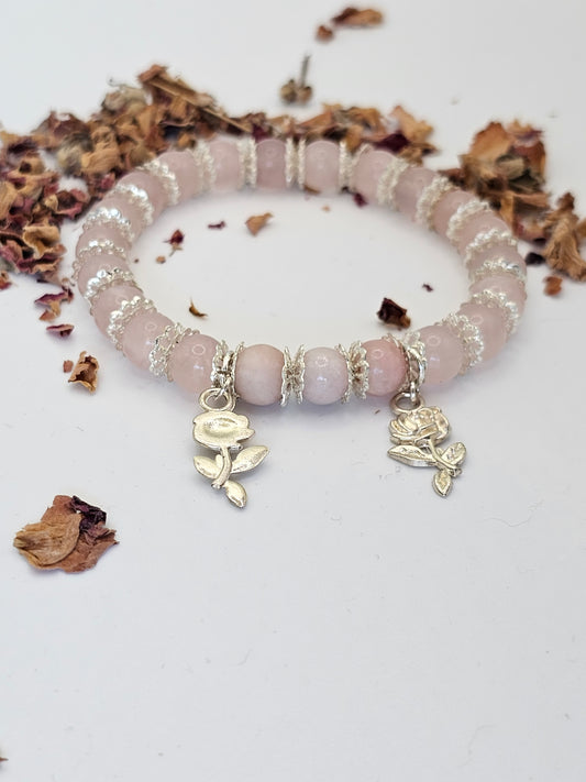 Rose Quartz & Pink Opal Bracelet - Reiki Infused