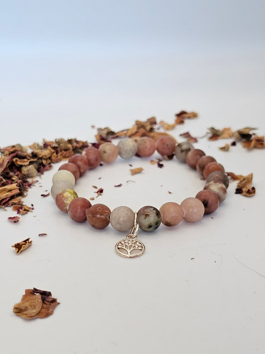 Orange Orchid Calcite Bracelet - Reiki Infused