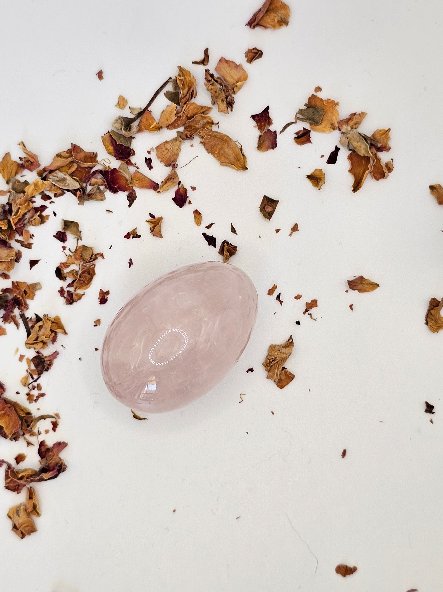 Rose Quartz Crystal Yoni Egg - Reiki infused