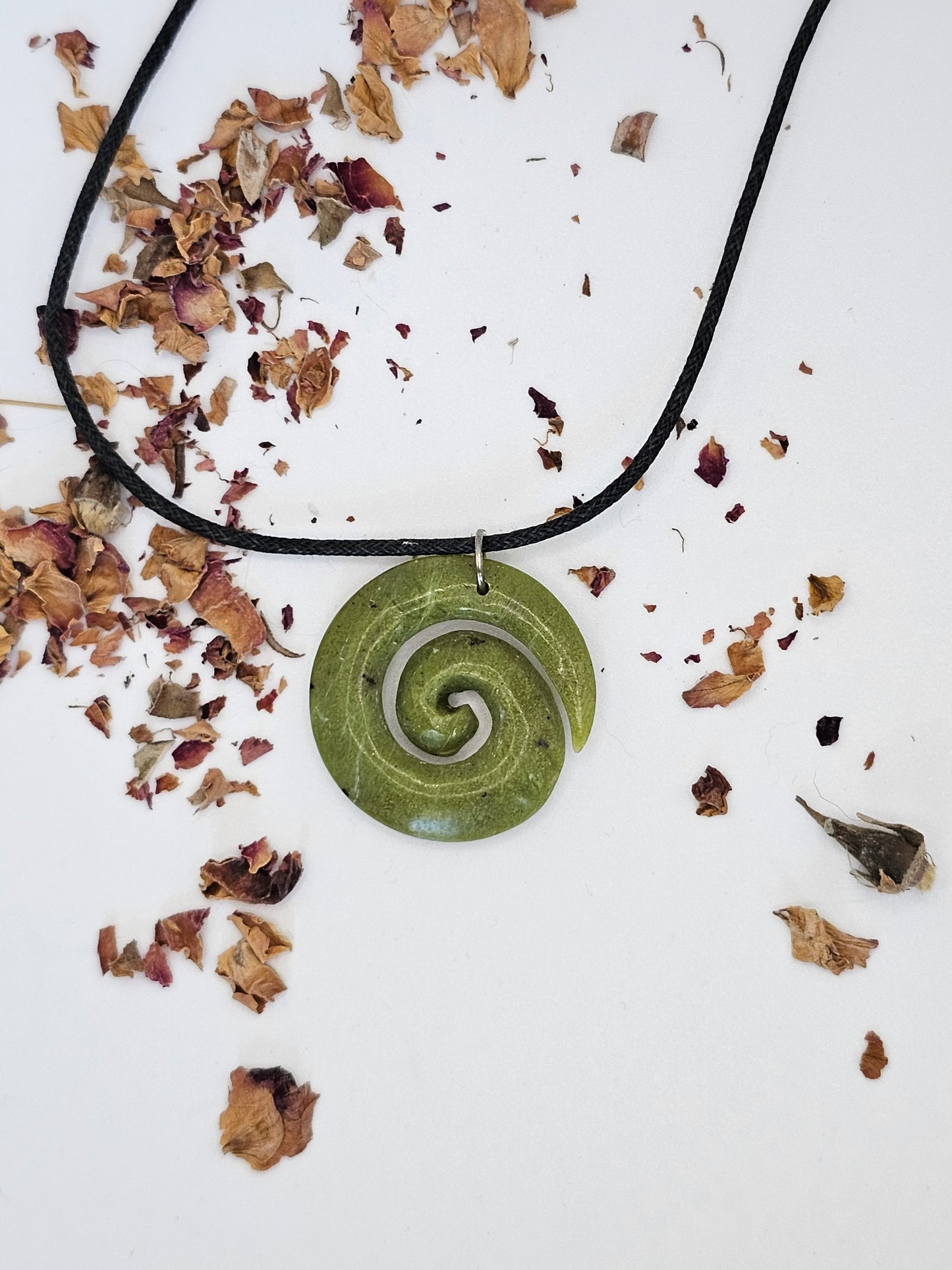 Jade / Pounamu Koru Necklace - Reiki Infused