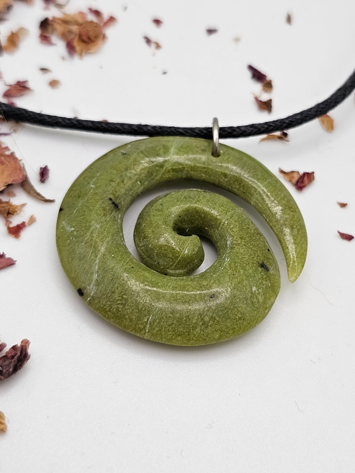 Jade / Pounamu Koru Necklace - Reiki Infused