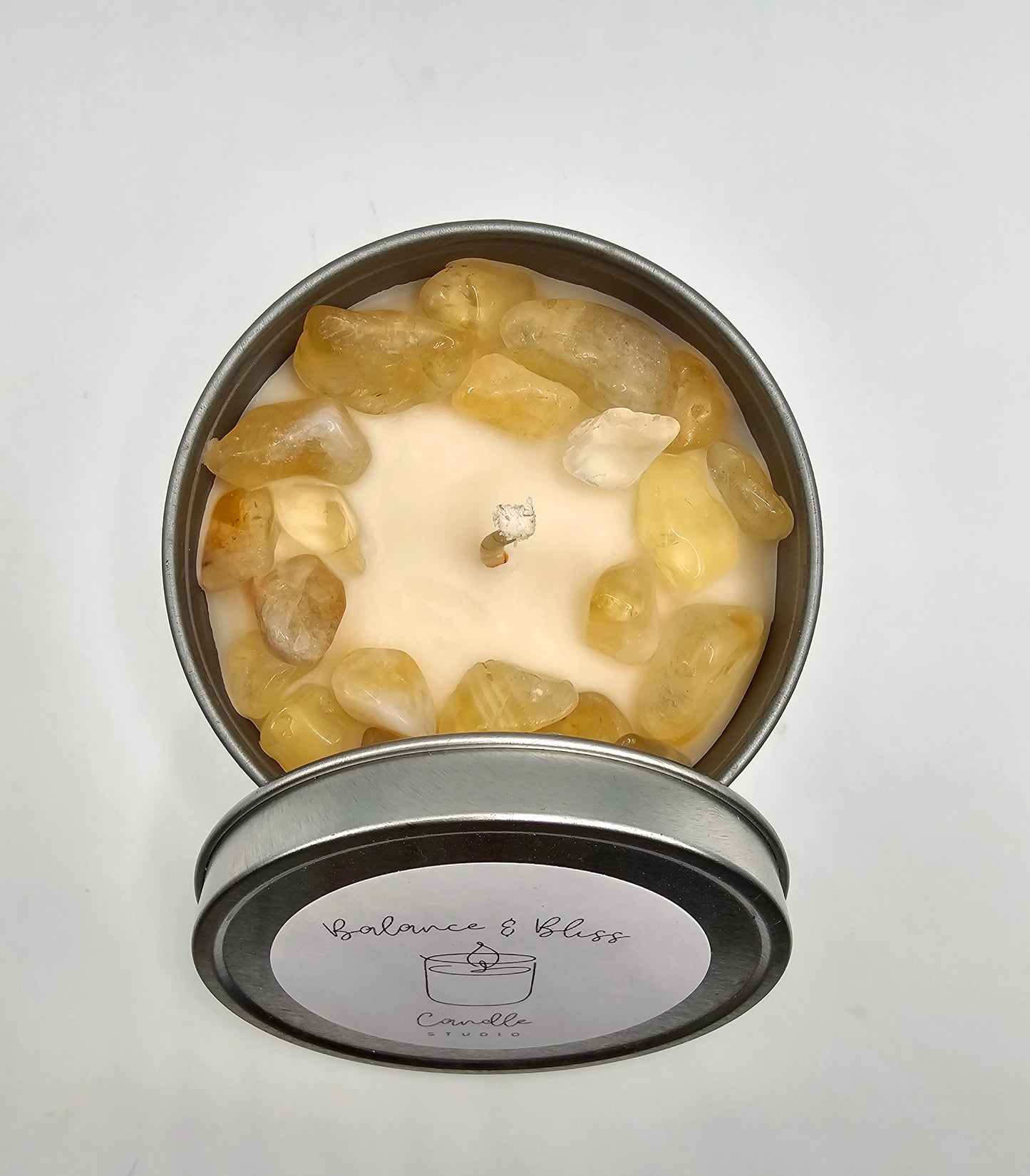 Citrine Intention Candle Reiki Infused - Honeysuckle