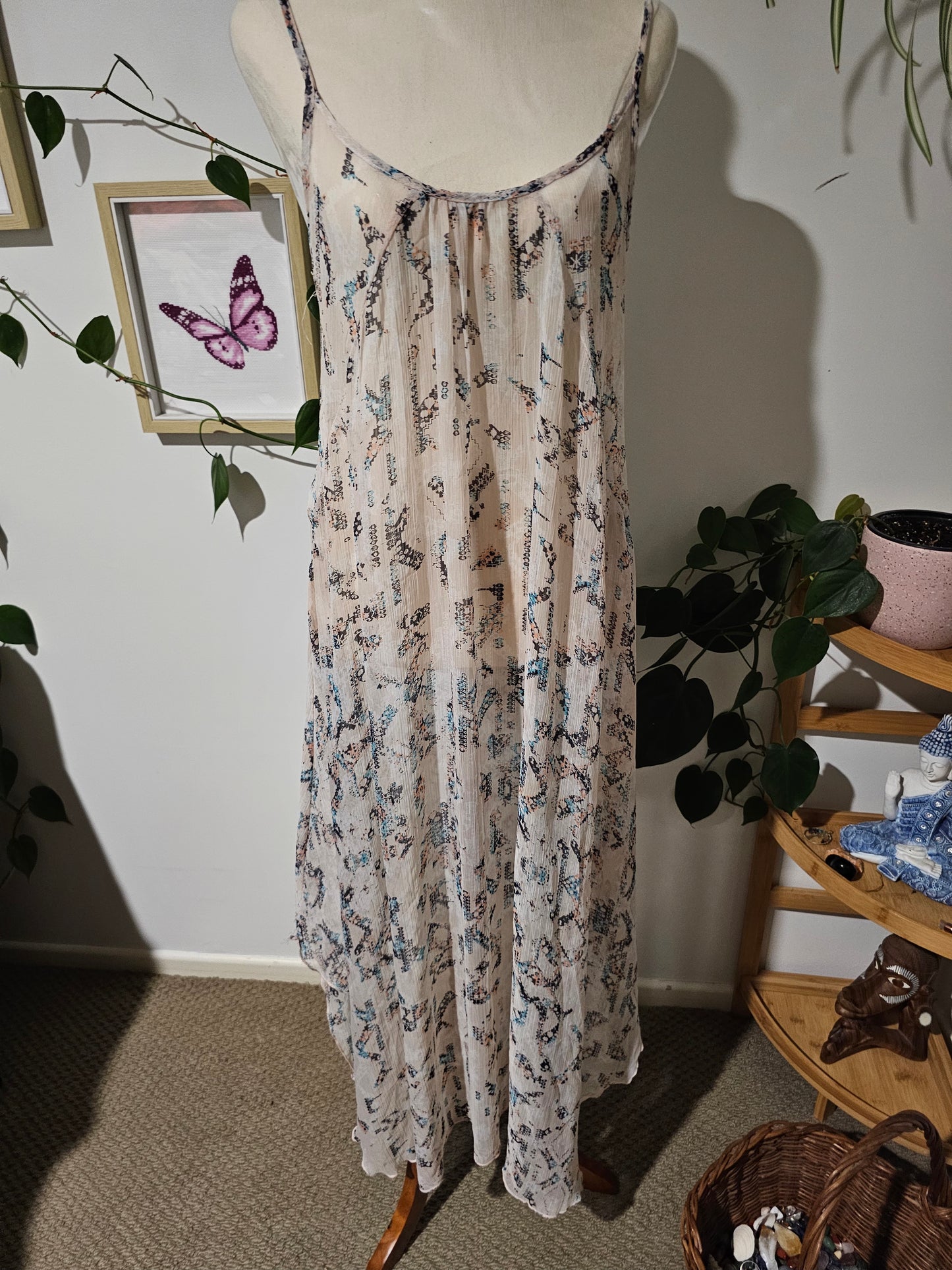 Cotton-On Floral Sheer Over Dress