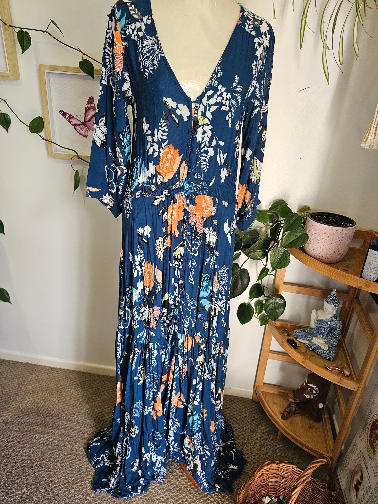 Cherry Shop Floral Maxi Dress