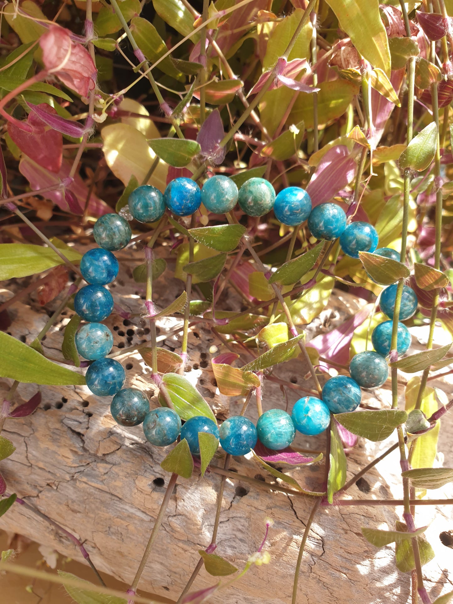 Blue Apatite Crystal Bracelet - Reiki Infused