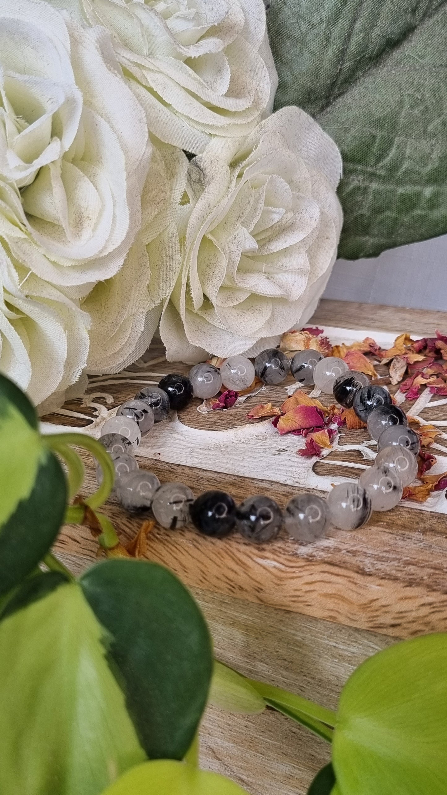 Tourmalated Quartz Bracelet - Reiki Infused