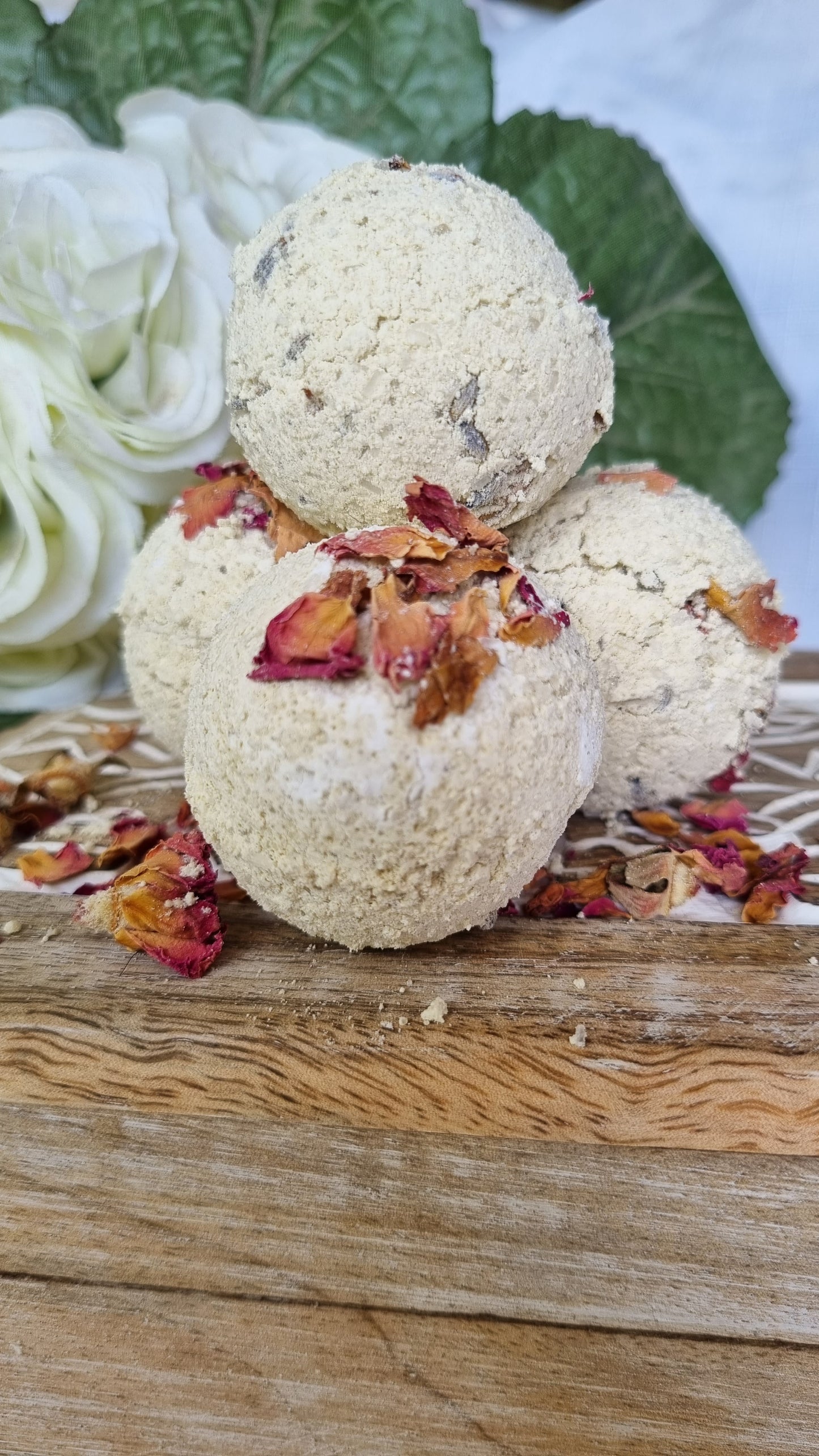 Lavender & Rose Petal Bath Bombs