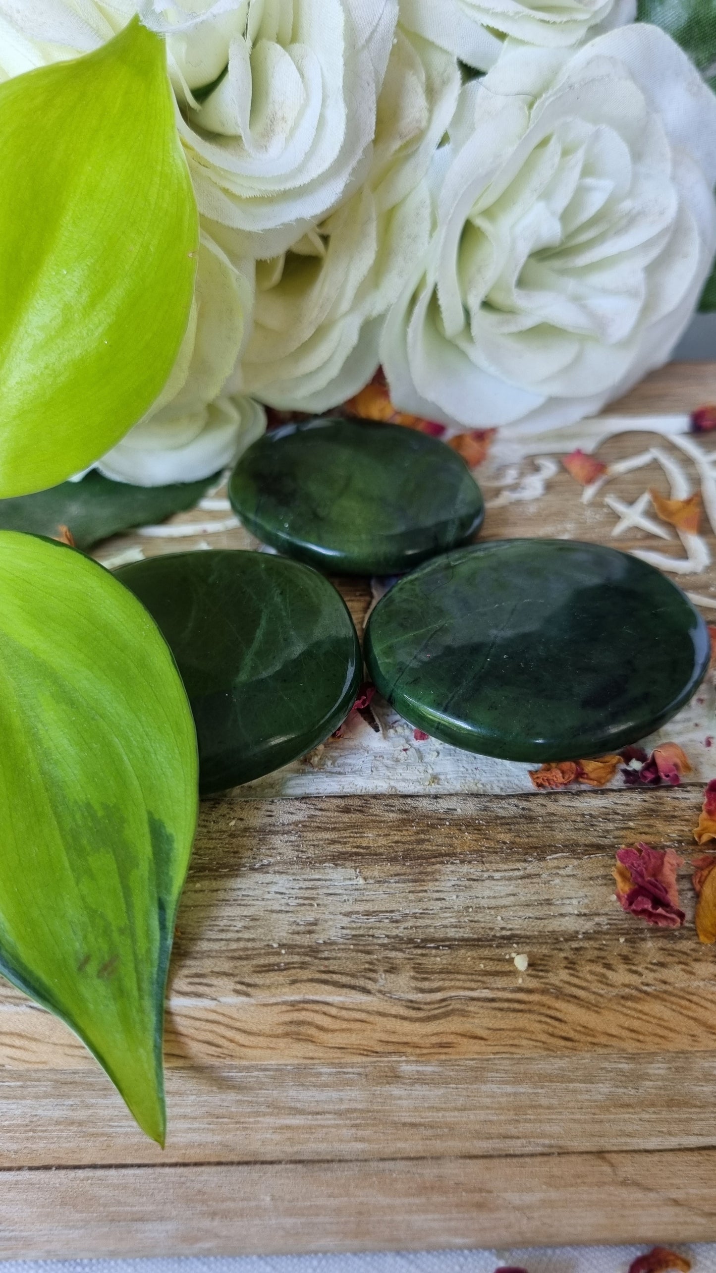 Jade / Poumanu Palm Stone - Reiki Infused