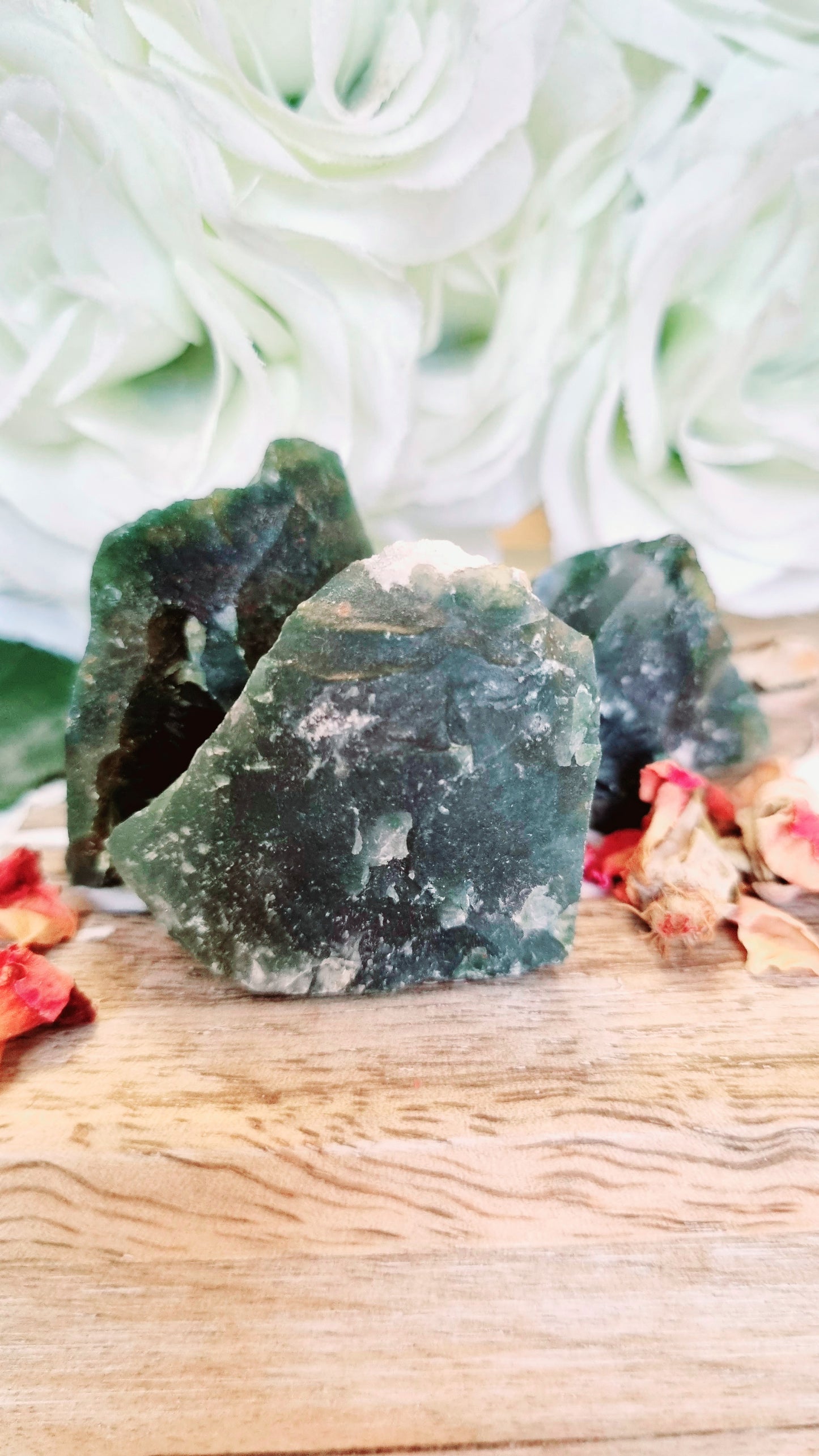 Moss Agate Raw - Reiki Infused