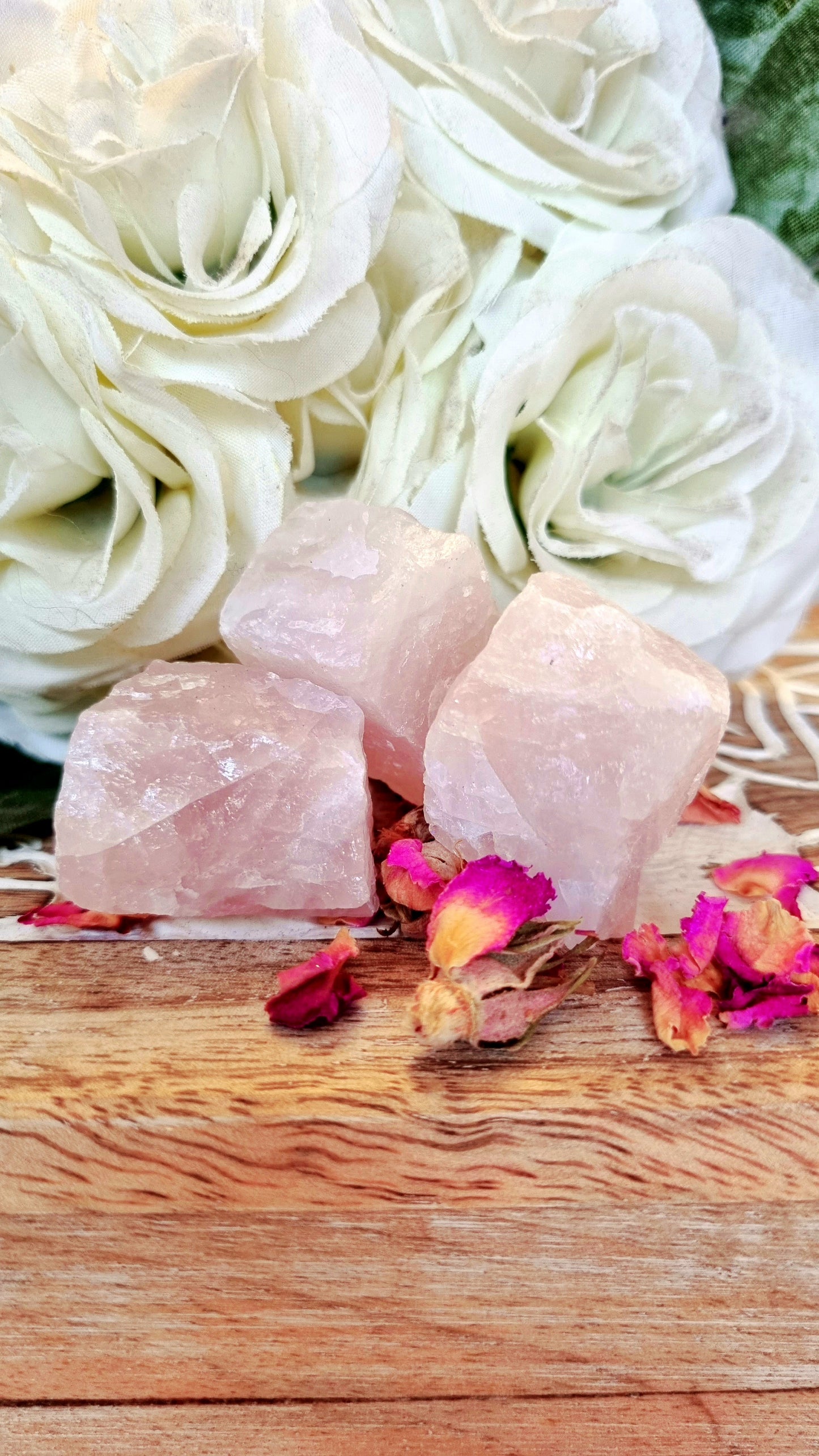 Rose Quartz Raw - Reiki Infused