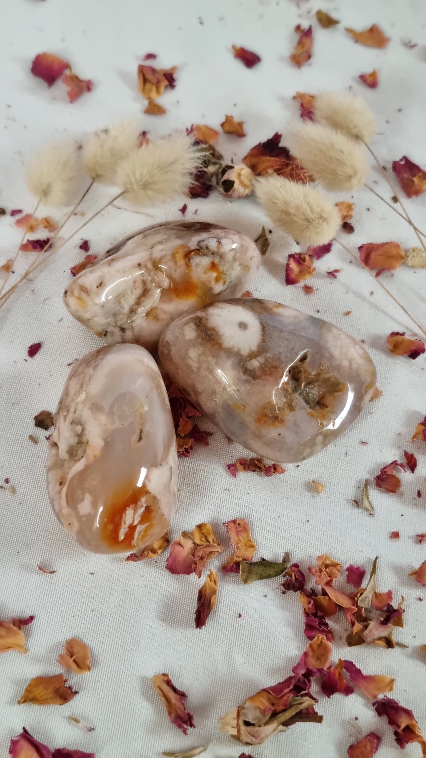 Flower Agate Tumble (Medium) - Reiki Infused