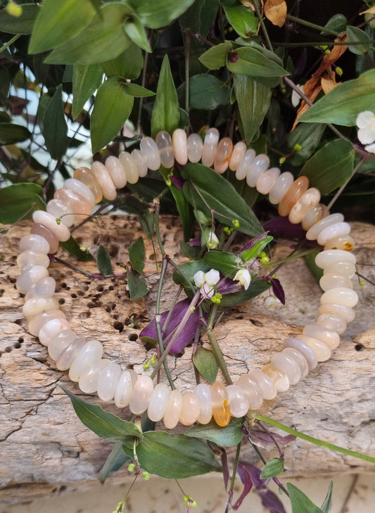 Flower Agate Anklet - Reiki Infused