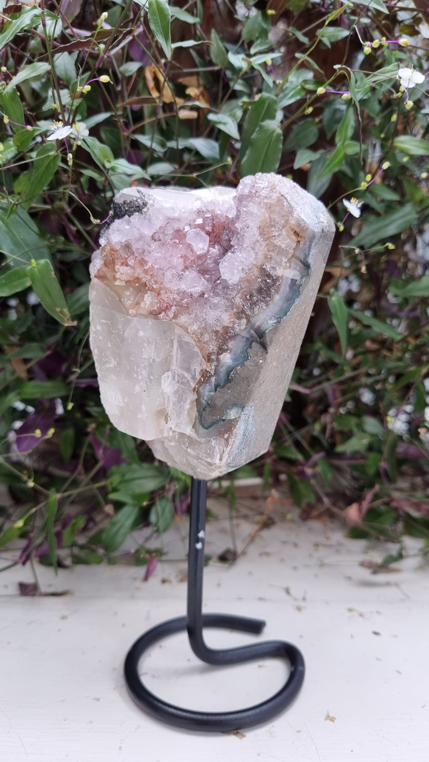 Amethyst Specimen Druzy On Stand - Reiki Infused