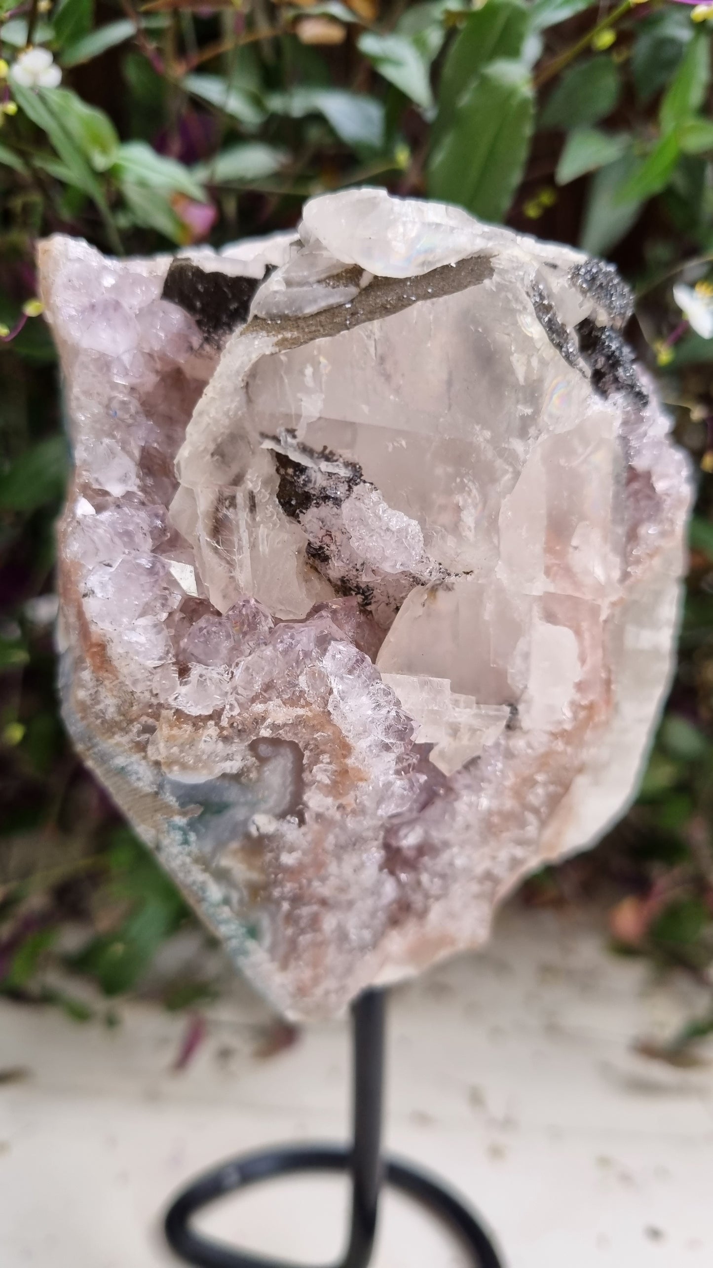 Amethyst Specimen Druzy On Stand - Reiki Infused