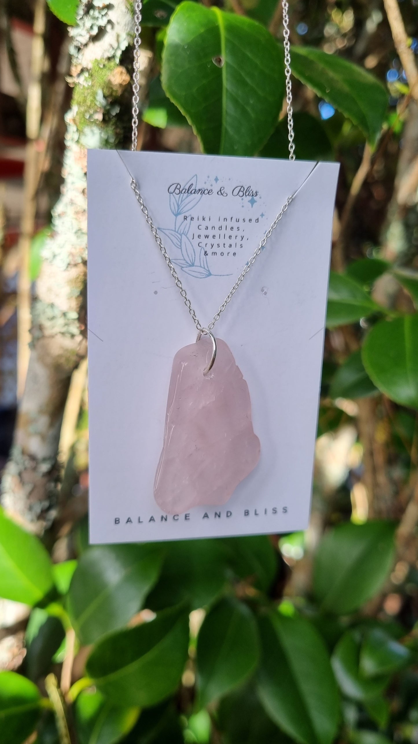 Rose Quartz Necklace - Reiki Infused