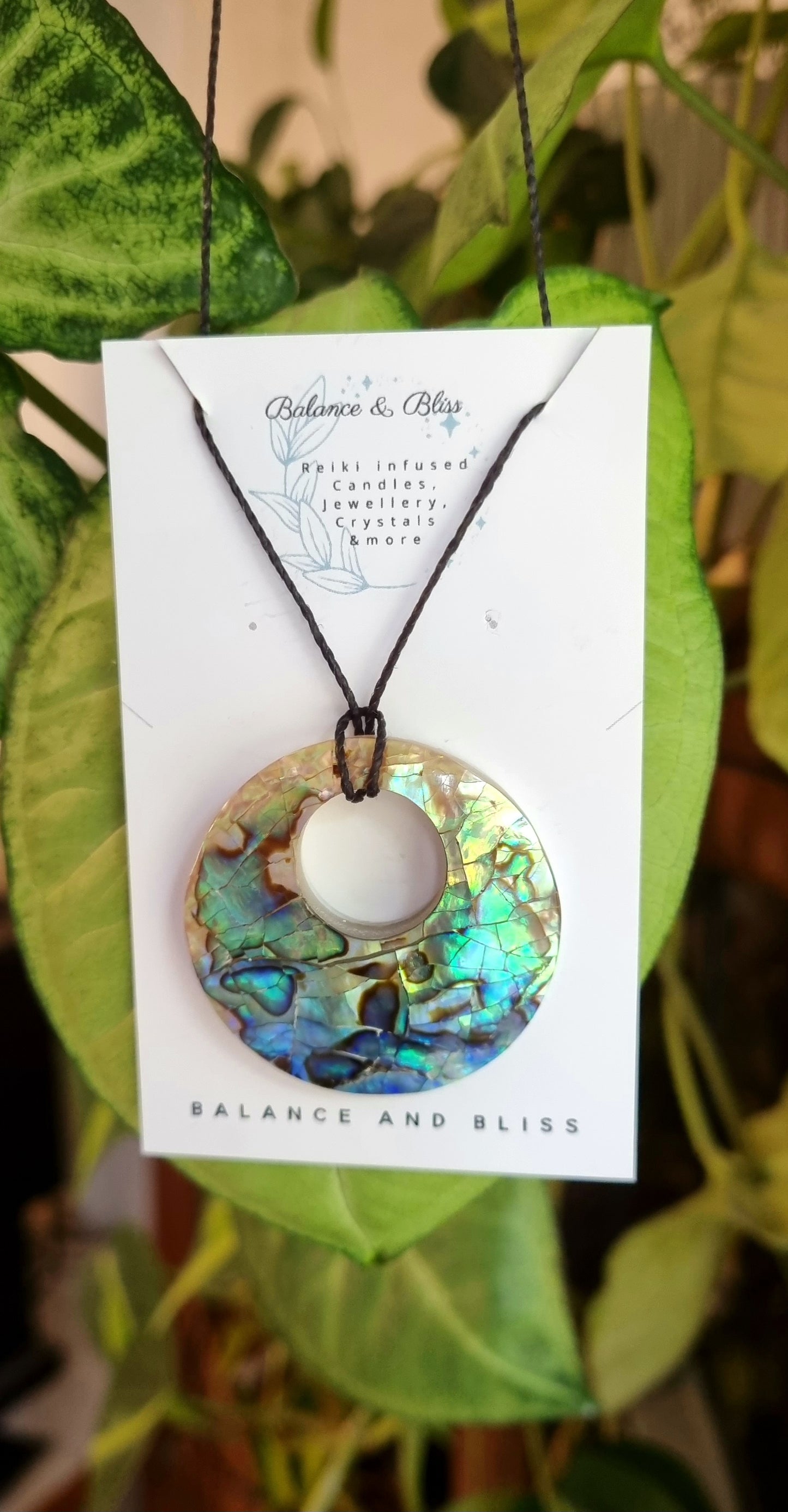 Paua ( Abalone ) Necklace - Reiki Infused