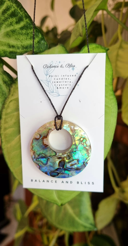 Paua ( Abalone ) Necklace - Reiki Infused