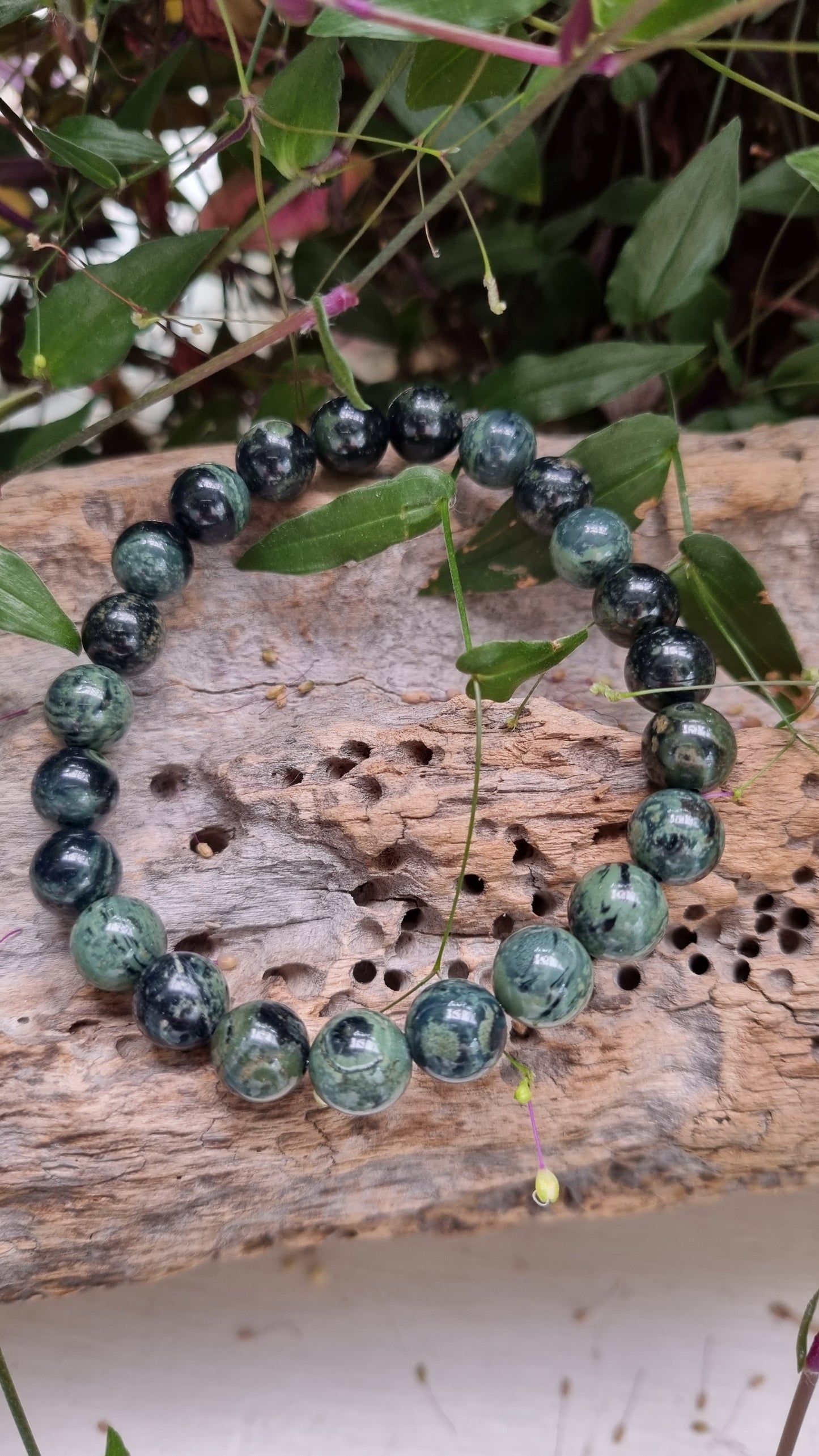 Kambaba Jasper Bracelet - Reiki infused