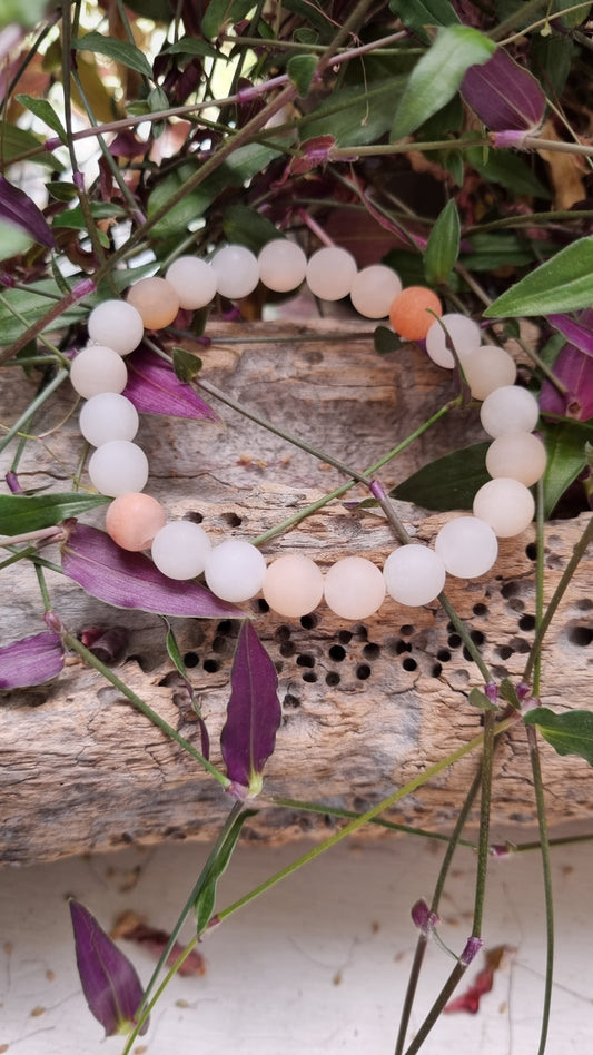 Frosted Pink Aventurine Bracelet - Reiki- Infused