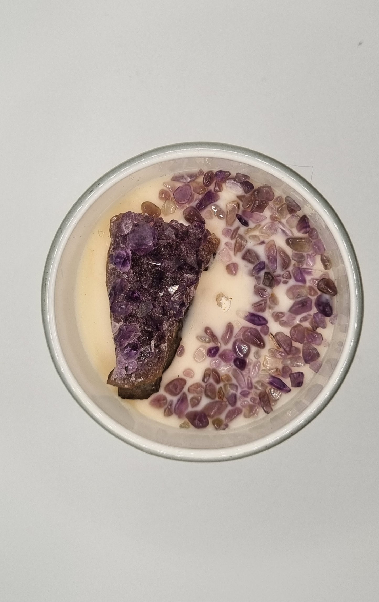 Amethyst & Reiki Infused Intention Candle - French Pear