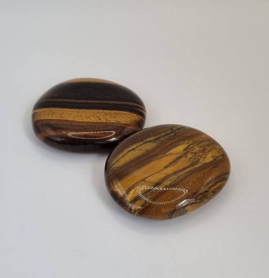 Tiger's Eye Palm Stone - Reiki Infused