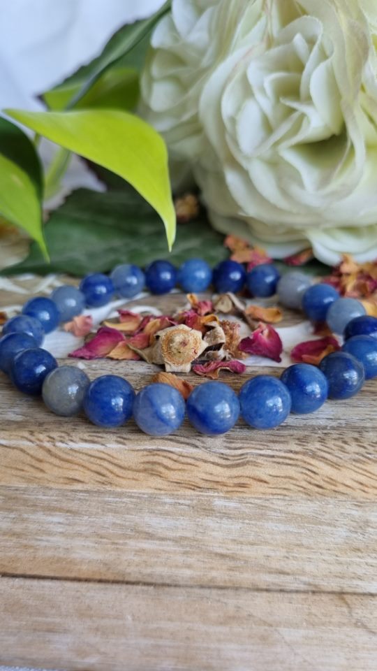 Blue Quartz Crystal Bracelet - Reiki Infused