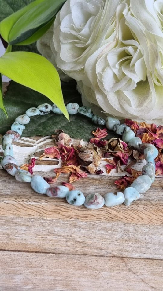 Larimar Anklet - Reiki Infused