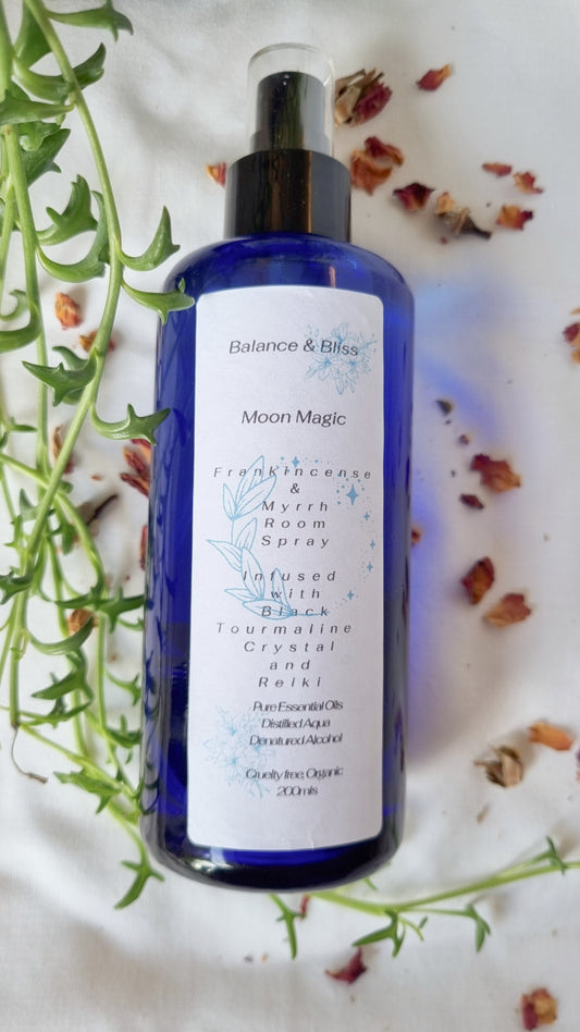 Moon Magic Essential Oil Spray Infused With Black Tourmaline & Reiki