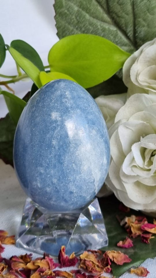 Blue Calcite Egg - Reiki Infused