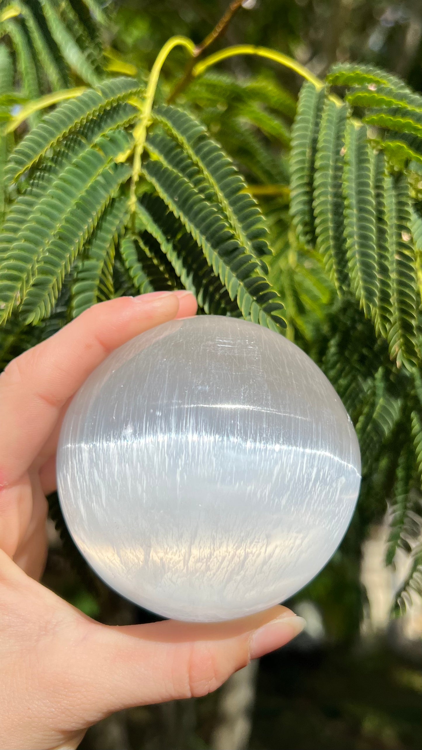 Selenite Sphere - Reiki Infused