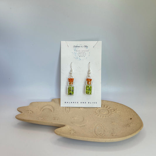 Peridot Earrings - Reiki Infused