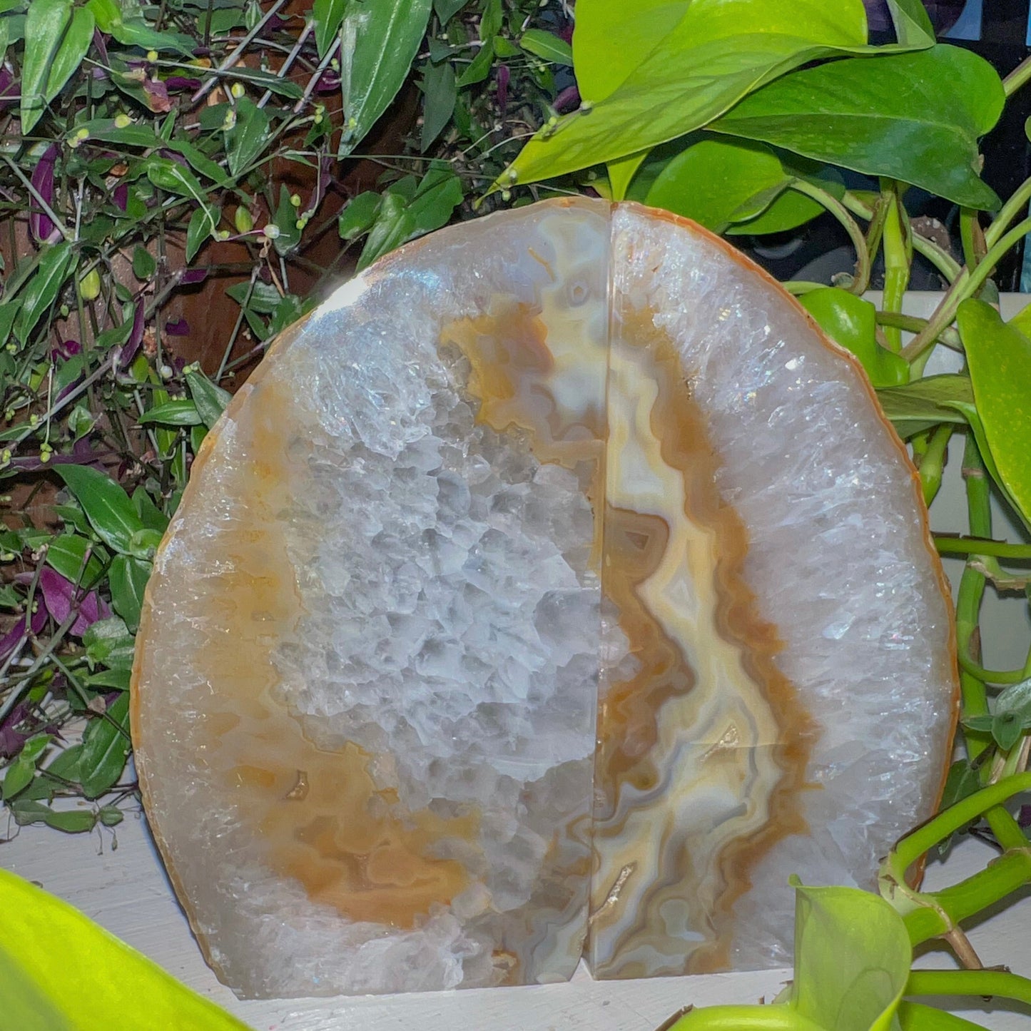 Brazilian Agate Bookends - Reiki Infused