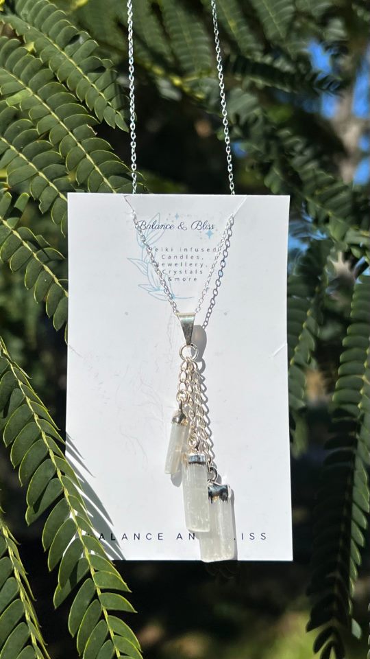 Selenite Necklace - Reiki Infused